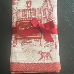 William Sonoma Jacquard Christmas Napkins